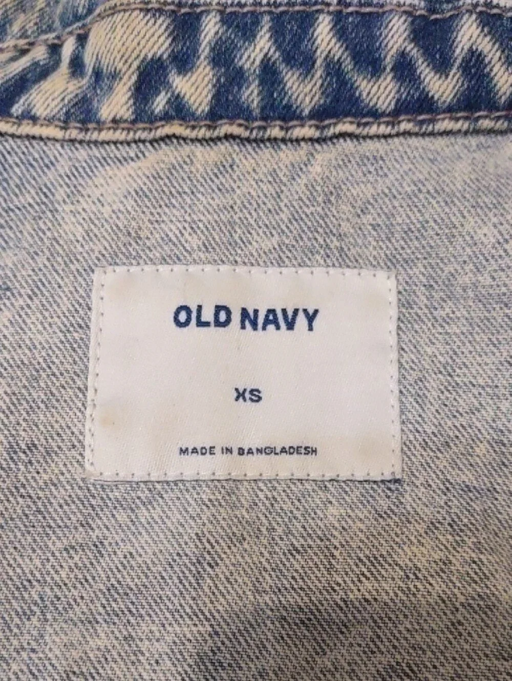 Old Navy Distressed Light Wash Denim Jacket